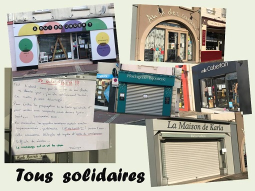 Magasins fermés pendant le confinement: tous solidaires